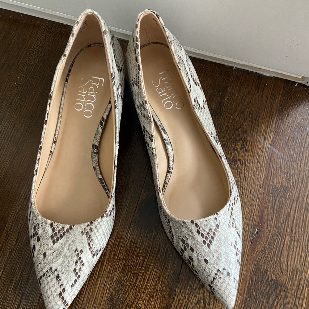 Franco Sorto Snake Skin Design Women Heel
